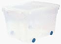 Rubbermaid FG533187CLAQM 18 Gallon Wheeled Storage Box