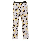 Hockey Pucks Figural Novelty Print Jersey cotton pants for lounging, sleep, sports. Unisex relaxed fit, available in 3 Youth sizes, exposed elastic waist