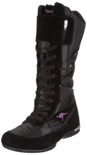 KangaROOS Margret 10941/565, Mädchen Stiefel, Schwarz (blk/cyclam 565), EU 39
