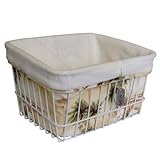 Couture Cruiser Bicycle Basket Liner & Tote Bag (Yellow & Cream with White liner)