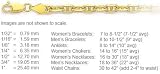 1.0mm anchor gold chain available in necklace, bracelet and anklet lengths (14K Solid Gold)