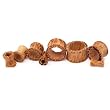 Tiki Tubes - Coconut Wood Plug - Sold as a Pair - 8 Gauge