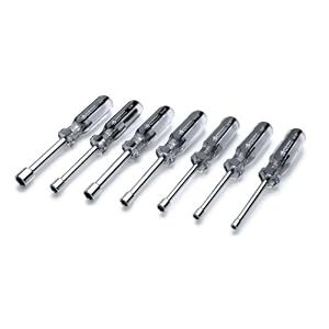 Performance Tool W951 7 Piece Pro Style SAE and Metric Nutdriver Set 1 4, 5 16, 3 8, 7 16,... by 