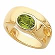 14K Yellow Gold Peridot Ring