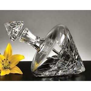 36 Ounce Alice Crystal Wine Decanter on Side by 