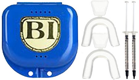Teeth Whitening - 2 Syringes of 38% Carbamide Peroxide Gel w/Boil & Bite Trays and Case