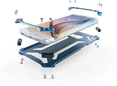 MFNYCN Double Color R-just Gundam OPS Cool Aluminum Metal Transformers Case Cover for Samsung Galaxy S6 edge £¨Blue£©