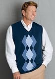 KingSize Big & Tall Argyle V-Neck Sweater Vest