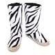 Zebra Print Flannel Booties