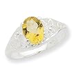 Sterling Silver Citrine Ring