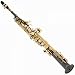 Cecilio 2Series SS-280BNG Black Nickel Plated Body w/ Gold Plated Keys Soprano Saxophone w/ Case and Accessories