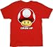 Nintendo Super Mario Grow Up Mushroom Red T-shirt Tee