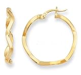 14K Yellow Gold Hoop Earrings - 1.0