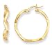 14K Yellow Gold Hoop Earrings - 1.0"