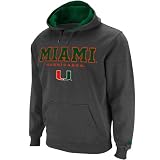 NCAA Miami Hurricanes Charcoal Automatic Pullover Hoodie Sweatshirt
