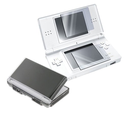 BLACK CRYSTAL HARD CASE + LCD FOR NINTENDO DS LITE NDS