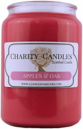 Apple &amp; Oak 26 oz Scented Candle By Charity Candles