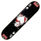 Yocaher Punked - Ace of Spades Skateboard Deck - 7.75 in. x 31.0 in. - Black