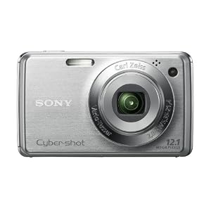 Sony W-Serie DSC-W220S Digitalkamera (12 Megapixel, 4-fach opt. Zoom, 6,9 cm (2,7 Zoll) Display, Bildstabilisator) Silber