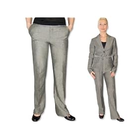 MEXX Leinenhose Damen Damenhose Hose - grau