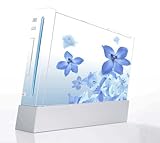 Blue Neon Flower Decorative Protector Skin Decal Sticker for Nintendo Wii C ....