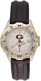 Georgia Bulldogs G All Star Watch with Black Leather Band - Women's