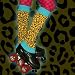 Womens Punk RockLeopard Legwarmers