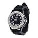 Geneva Platinum CZ Accented Silicone Watch, Small Face