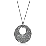 Kenneth Jay Lane Gunmetal and Hematite Pave Di