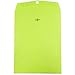 JAM PAPER 10 x 13 Open End Catalog Colored Envelopes with Clasp Closure - Ultra Lime Green - 10/Pack