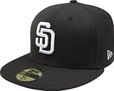 MLB San Diego Padres Black with White 59FIFTY Fitted Cap (7 5/8)