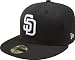 MLB San Diego Padres Black with White 59FIFTY Fitted Cap (7 5/8)