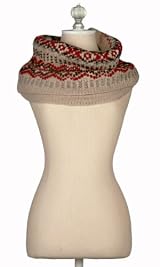 AERIN FAIR ISLE SNOOD CHINO