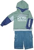 Toddler Boys' Fleece Hoodie Outfit with Jeans and Street Riders Screenprint