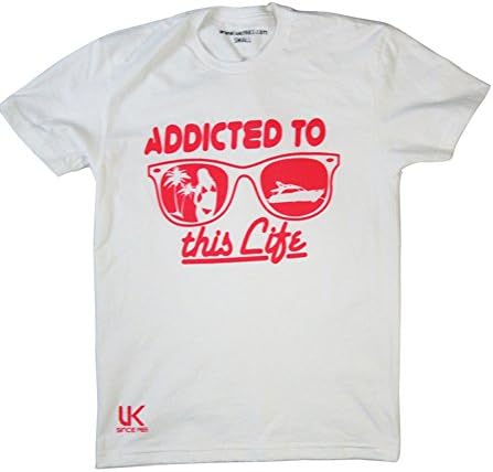 Untuckt Since 1983 Men's White Addicted to this Life T-shirt Matches Air Jordan 6 shoes Medium White/Red