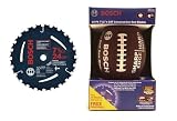 Bosch CB724FB 7-1/4-Inch 24 Tooth ATB Saw Blade with 5/8-Inch and Diamond Knockout Arbor, 10 Pack with Free Football