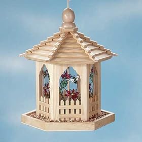 Stained Glass Gazebo Birdfeeder by