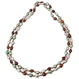 Sterling Silver Multicolor Fresh Water Cultured Pearl Necklace
