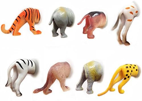Magstick Safari Animal Butt Magnets with Strong Magnets (Set of 8) Fun Decorative Refrigerator Magnets,Fridge Magnet,Whiteboard Magnets,Calendar Magnets, Map Magnets