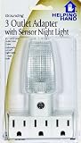 Faucet Queen 85043 3 Outlet Adapter with Night Light - Case of 6