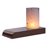 Yumeya Windlicht Kinpaku aus Massivholz, Glasund handgesch�pftem Japanpapiervon "Yumeya"