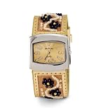 New Women's Yellow Blue Bead Band Silver Tone Watch
