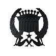 Silver Star "Originator" Black Metal Belt Buckle
