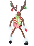 26 Christmas Brites Posable Jingle Bell Reindeer Decoration