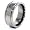 8mm Polished Grooved Classic Titanium Ring Men's Wedding Rings Men's Engagement Bands Designer Rings (Available in Whole & Half Sizes 5-15) (5)
