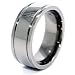 8mm Polished Grooved Classic Titanium Ring Men's Wedding Rings Men's Engagement Bands Designer Rings (Available in Whole & Half Sizes 5-15)