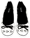 Dark Ali Women's Punky White Ballet Flat Shoes with Bow Accent