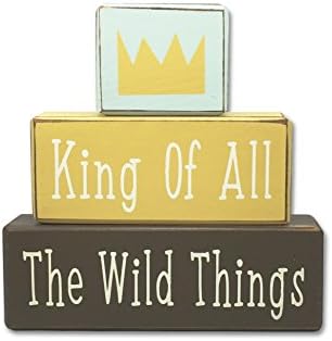 Where the wild things are stacking wood blocks King of all the wild things