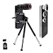 Brainydeal 4 in 1 Camera Lens Kit Designed for Apple iPhone 4 4S iPad(Fish Eye Lens, Wide Angle + Micro Lens, 8X Black Telephoto Lens Plus Tripod and Hard Case) w/ AGPtek® USB 2.0 All in One Card Reader