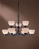 Minka Lavery Lights 1867-66 9LT Chandelier - Black Iconic Contemporary Indoor Lighting